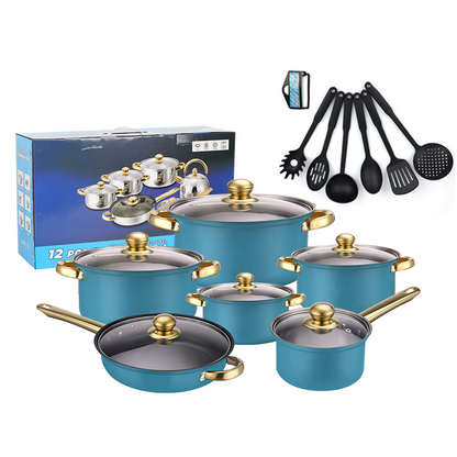 Kokset i rostfritt stål med nonstick-beläggning