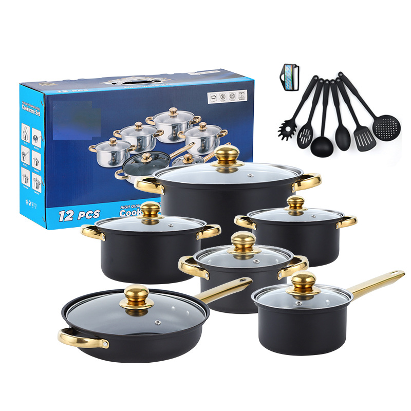 Kokset i rostfritt stål med nonstick-beläggning