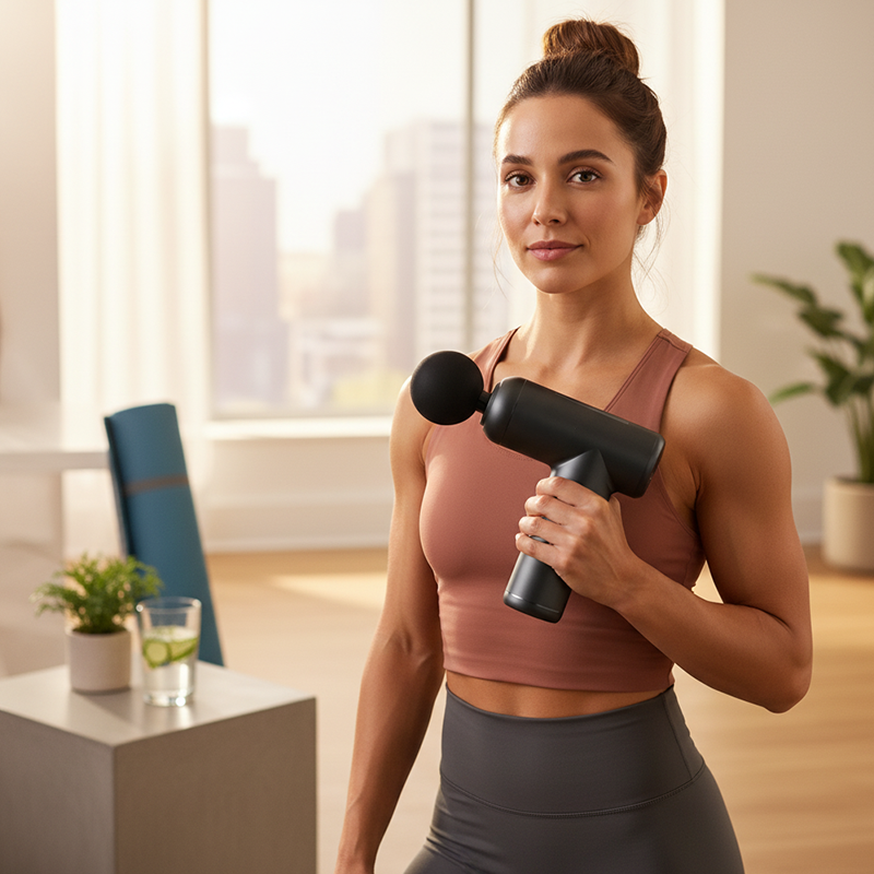 Bärbar djupvävnadsmassageapparat