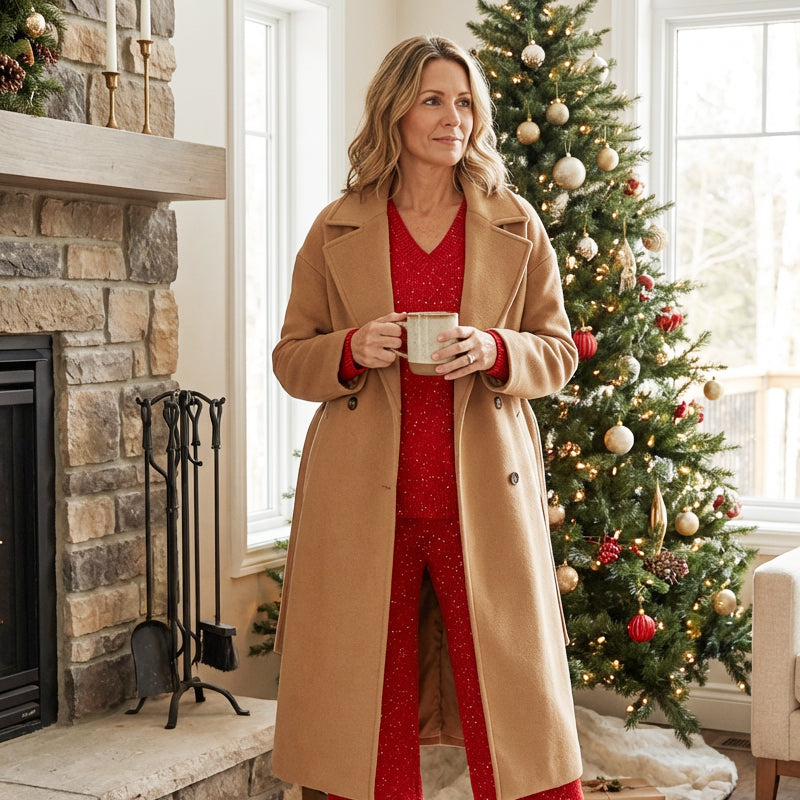 👚✨Damset med glittrande topp med V-ringning och byxor med vida ben🎁