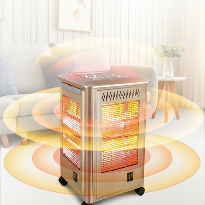 5-sidig bärbar elektrisk värmare med grillplatta