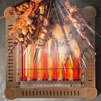 5-sidig bärbar elektrisk värmare med grillplatta