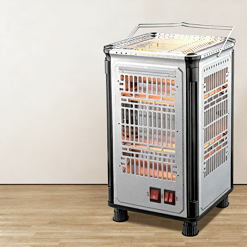 5-sidig bärbar elektrisk värmare med grillplatta