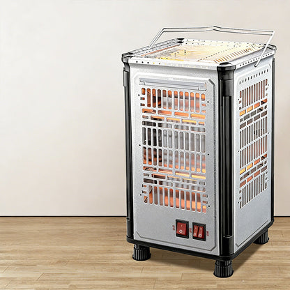 5-sidig bärbar elektrisk värmare med grillplatta