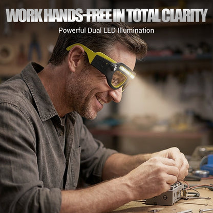 📢📢50 % RABATT !!✨Uppladdningsbar LED-glasögon med pannlampa