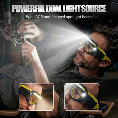 📢📢50 % RABATT !!✨Uppladdningsbar LED-glasögon med pannlampa