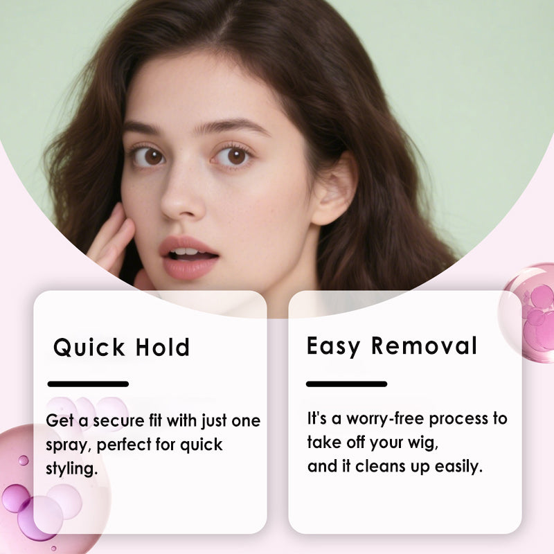 Felfri osynlig peruk och spets smälta spray