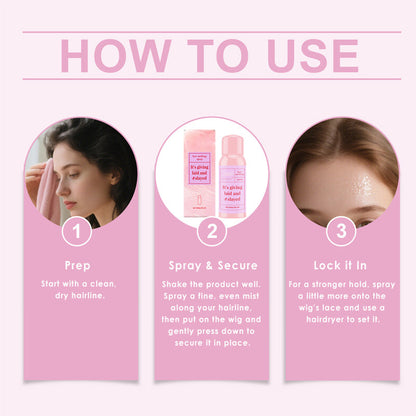 Felfri osynlig peruk och spets smälta spray
