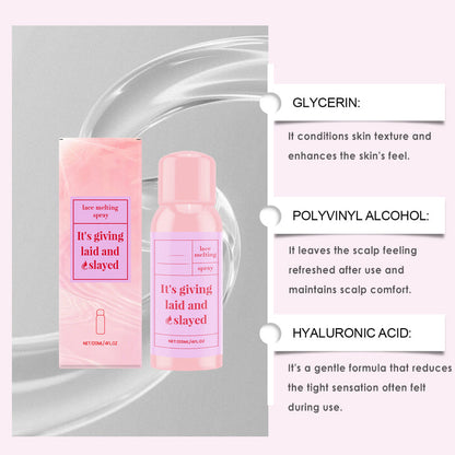 Felfri osynlig peruk och spets smälta spray