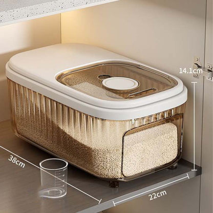 Matförvaringsbehållare med stor kapacitet och skjutlock