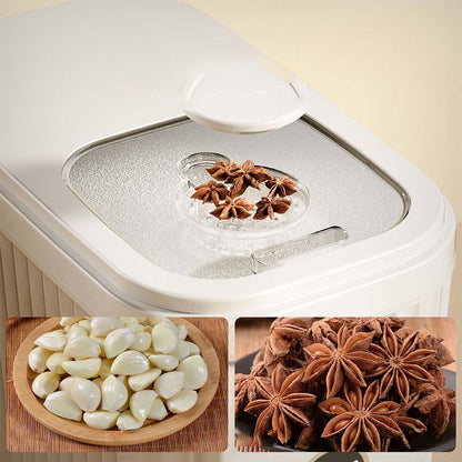 Matförvaringsbehållare med stor kapacitet och skjutlock