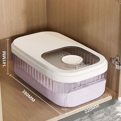 Matförvaringsbehållare med stor kapacitet och skjutlock