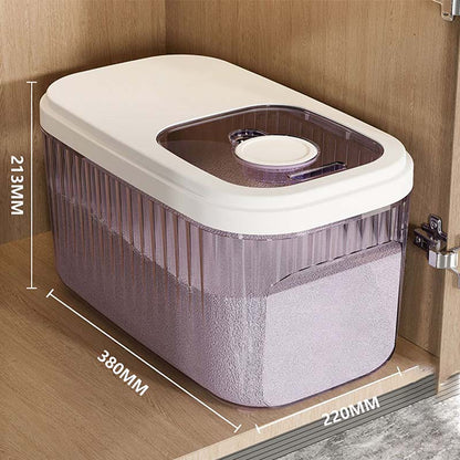 Matförvaringsbehållare med stor kapacitet och skjutlock