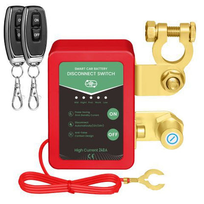 ⚡ Begränsad tid 50% rabatt 🔋🚗 12V/24V Fjärrstyrd bilbatteri avstängningsbrytare | Stöldskydd & energibesparande design ✅🔝
