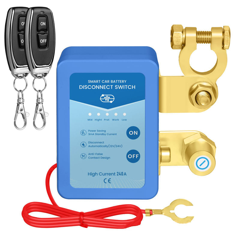 ⚡ Begränsad tid 50% rabatt 🔋🚗 12V/24V Fjärrstyrd bilbatteri avstängningsbrytare | Stöldskydd & energibesparande design ✅🔝