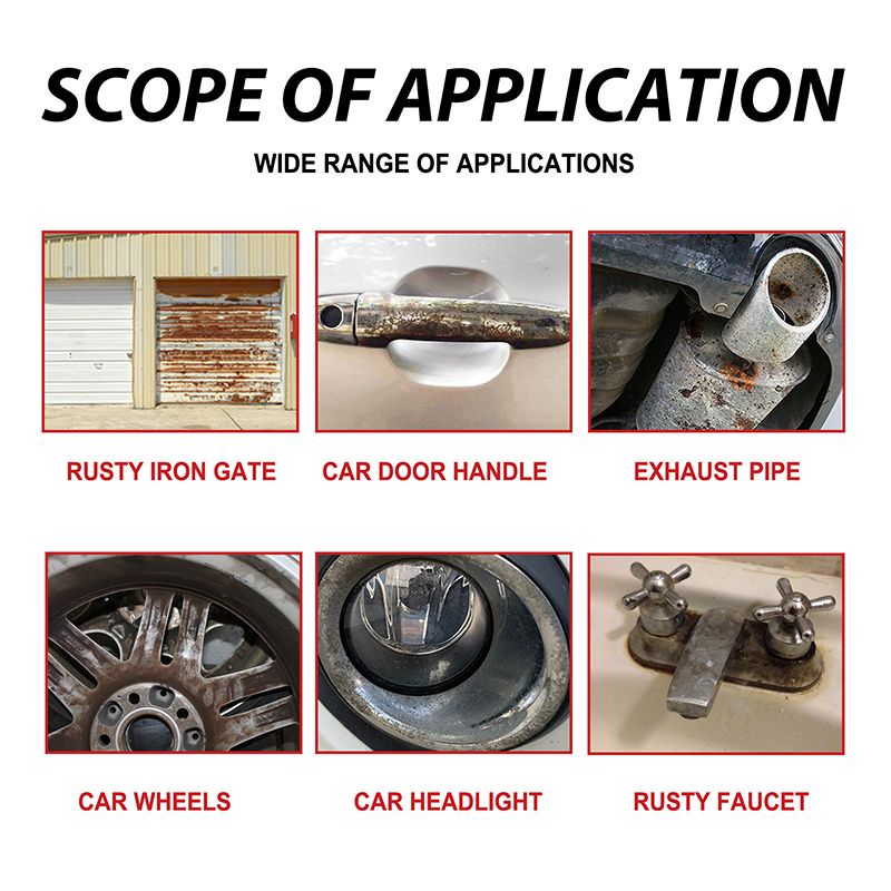 Multifunktionell metallrostborttagare och omvandlare för bilar