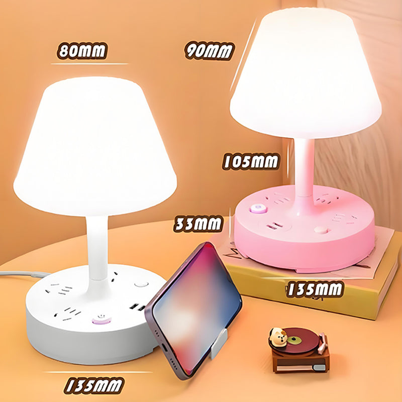 🔥50 % RABATT NU! ✨Bordslampa med USB-port och uttag