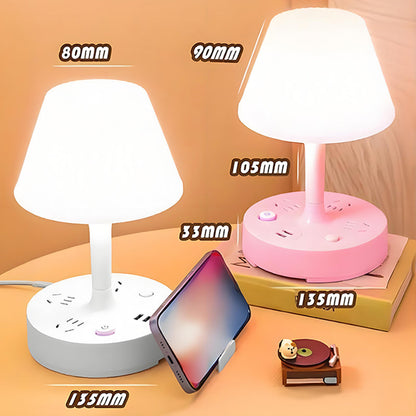 🔥50 % RABATT NU! ✨Bordslampa med USB-port och uttag