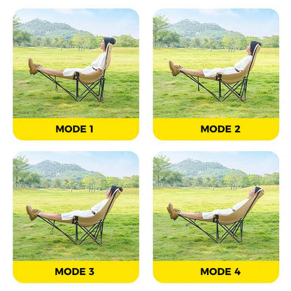 🪑 50% RABATT! 🌿 Portabel Justerbar Hopfällbar Stol för Utomhusbruk – Lätt, Stabil & Mångsidig – Perfekt för Trädgård, Camping, Strand eller Terrass – Enkel Transport och Montering 🏕️✨