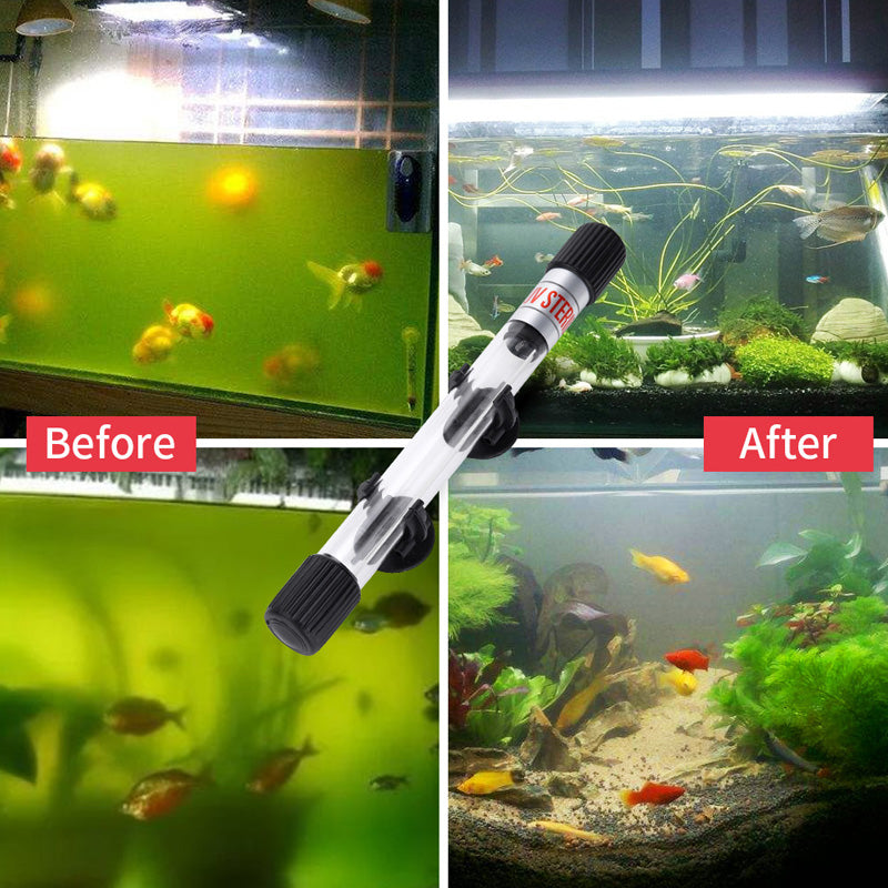 Tidsinställd UV-sterilisator för desinfektion av akvarievatten