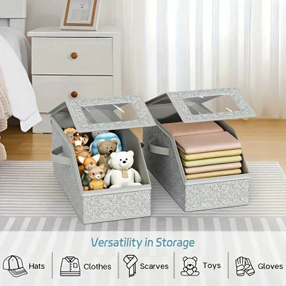🧢60% RABATT! 🎉 Stapelbara Förvaringslådor för Kepsar – Rymdsparande, Dammtäta & Genomskinliga Sidor 📦📦