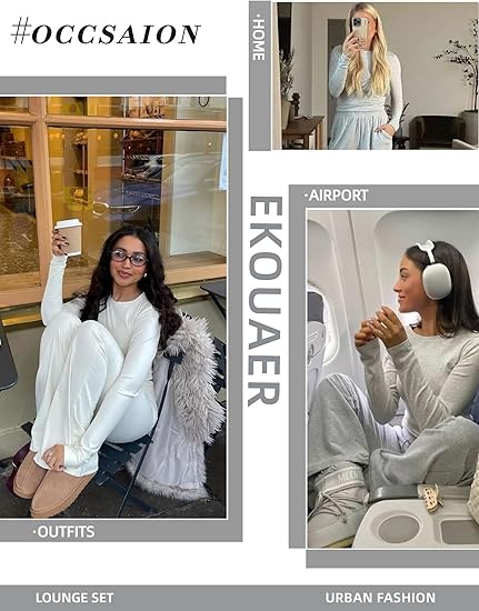 🔥SISTA DAGEN 50 % RABATT👚2025 Höstkläder för kvinnor Långärmad lounge-set med vida ben💕