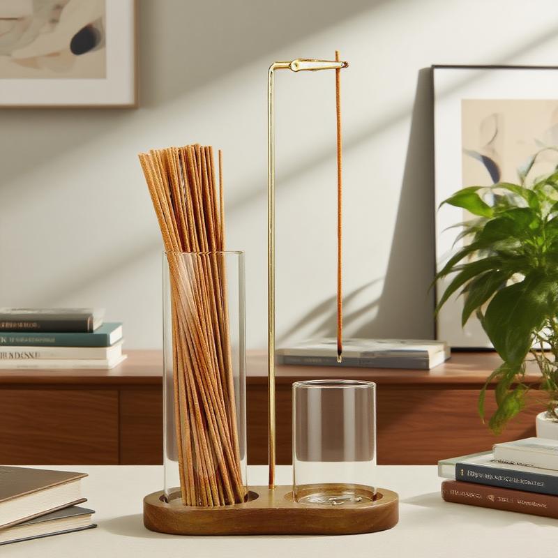 🕯️ 50 % RABATT!🌿 Skapar lugn atmosfär – 2‑i‑1 rökelselykta, naturträ, trevlig aromaupplevelse