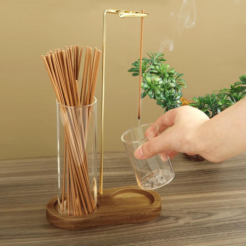 🕯️ 50 % RABATT!🌿 Skapar lugn atmosfär – 2‑i‑1 rökelselykta, naturträ, trevlig aromaupplevelse