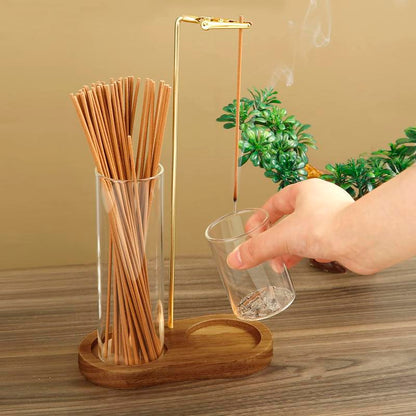 🕯️ 50 % RABATT!🌿 Skapar lugn atmosfär – 2‑i‑1 rökelselykta, naturträ, trevlig aromaupplevelse