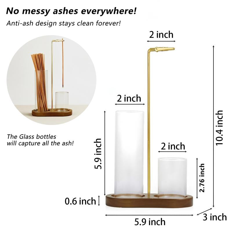 🕯️ 50 % RABATT!🌿 Skapar lugn atmosfär – 2‑i‑1 rökelselykta, naturträ, trevlig aromaupplevelse