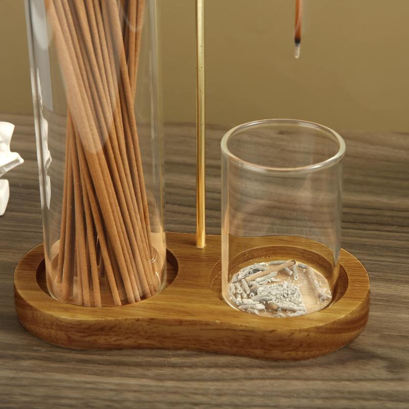 🕯️ 50 % RABATT!🌿 Skapar lugn atmosfär – 2‑i‑1 rökelselykta, naturträ, trevlig aromaupplevelse