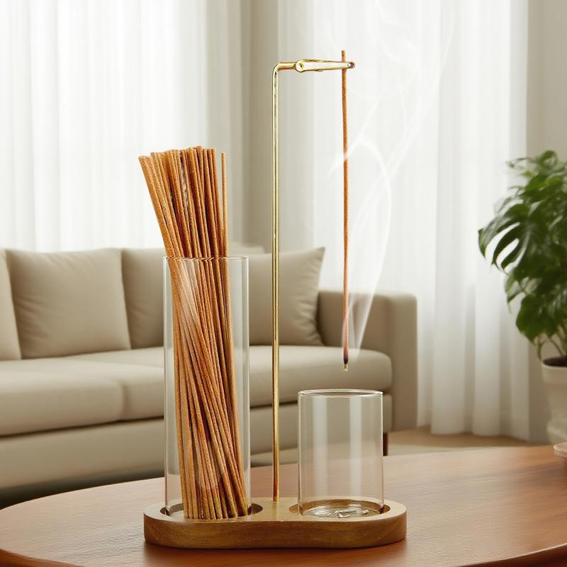 🕯️ 50 % RABATT!🌿 Skapar lugn atmosfär – 2‑i‑1 rökelselykta, naturträ, trevlig aromaupplevelse
