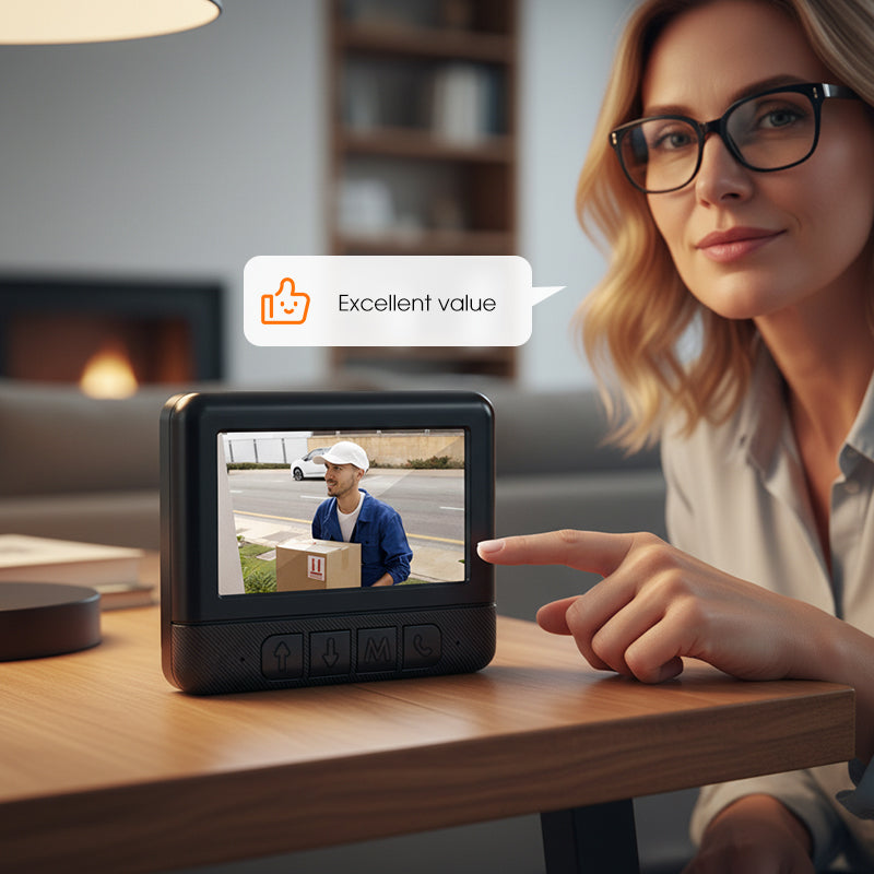 ⏳Begränsad tid 50 % rabatt⏰Trådlös smart videodörrklocka med skärm📹