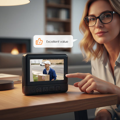 ⏳Begränsad tid 50 % rabatt⏰Trådlös smart videodörrklocka med skärm📹