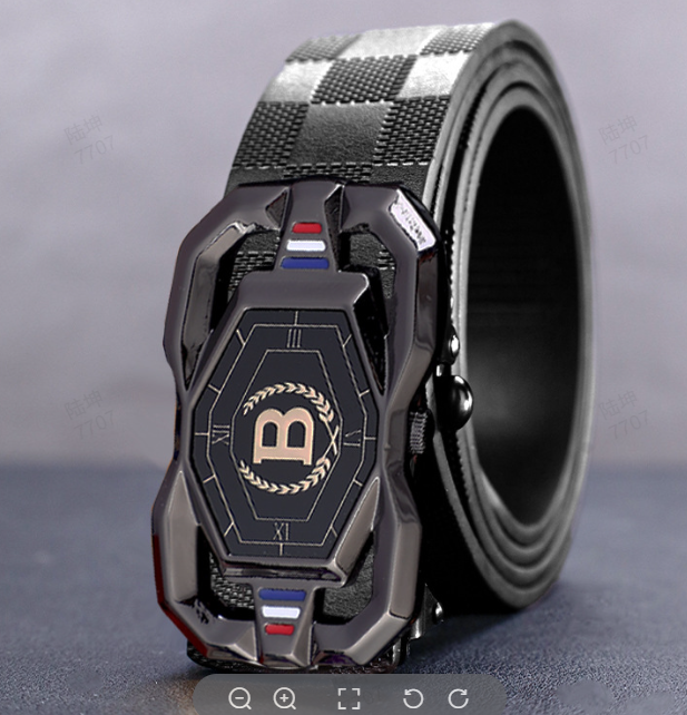 🐊Leather belt for men with elegant crocodile leather pattern, with automatic buckle and made of cowhide.