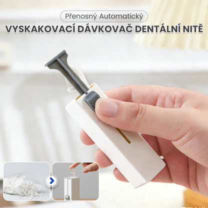 Engångsflosspinnar Bärbar automatisk flossdispenser