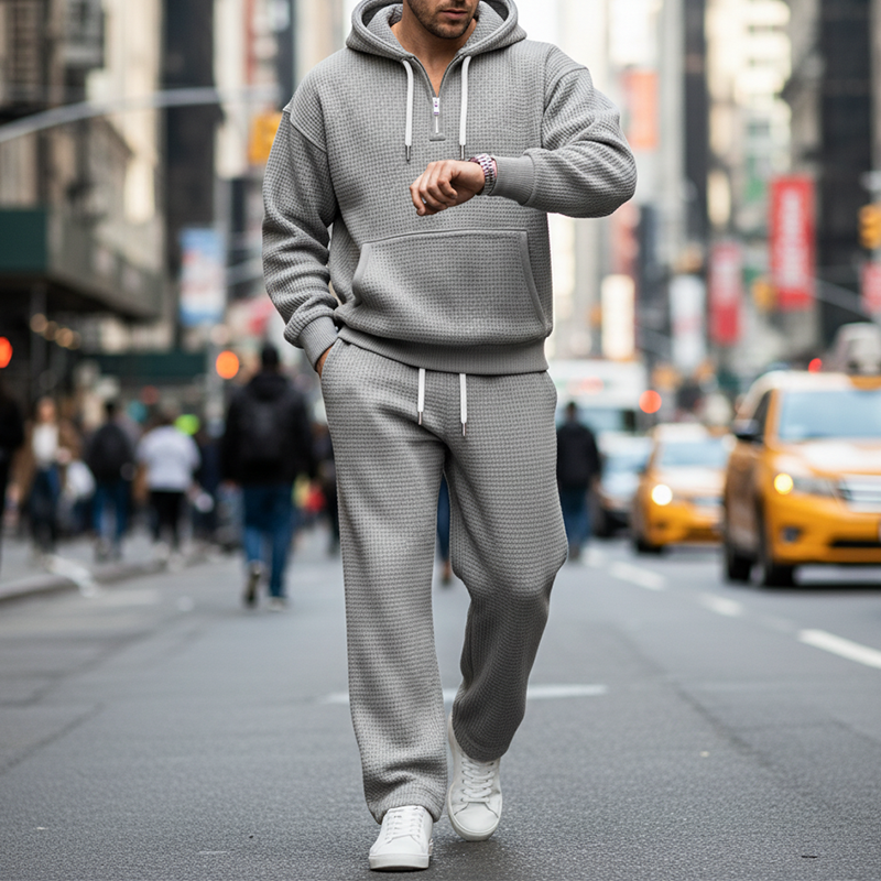 ✈Fri frakt Herrens✨Begränsad tid – 50% rabatt⏰ Kapuzenpullover & Sweatpants Set