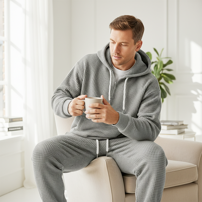 ✈Fri frakt Herrens✨Begränsad tid – 50% rabatt⏰ Kapuzenpullover & Sweatpants Set