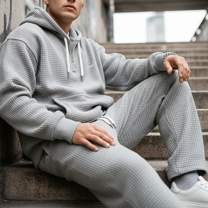 ✈Fri frakt Herrens✨Begränsad tid – 50% rabatt⏰ Kapuzenpullover & Sweatpants Set