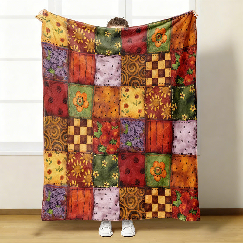 🔥🎁2026 Nyheter 50 % rabatt🔥 En mysig och mjuk flanellfilt med blommönster🛌