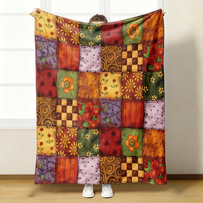 🔥🎁2026 Nyheter 50 % rabatt🔥 En mysig och mjuk flanellfilt med blommönster🛌