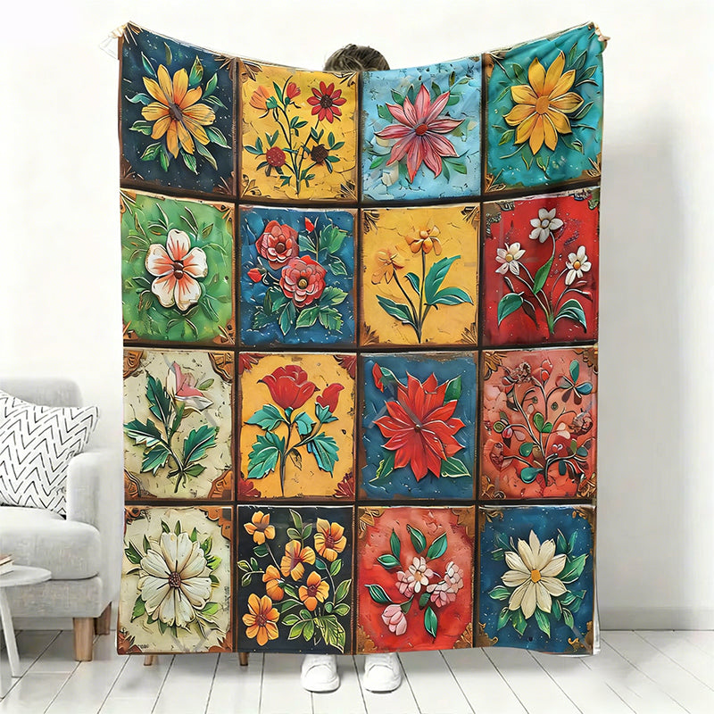 🌸 Mysighem i ett enda drag – flanellduk med levande blommönster! ✨