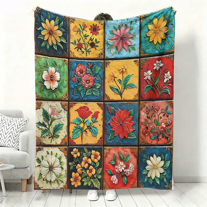 🌸 Mysighem i ett enda drag – flanellduk med levande blommönster! ✨