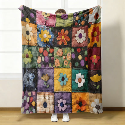 🌸 Mysighem i ett enda drag – flanellduk med levande blommönster! ✨