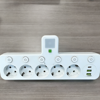 🔌 50% RABATT! ⚡ Smart Grenuttag med USB – Överbelastningsskydd, USB-C Laddning & Barnsäker Skydd 🔒