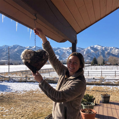 📢📢50 % rabatt! Hjärtaformad fågelbo-ram – rustik dekoration och stöd för djurlivet🕊️❤️