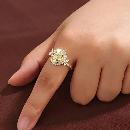 ✨🔥Elegant ring med Jungfru Maria-emblem💍