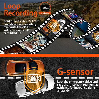 🚗📹 50% RABATT! | 4-kanals HD Dashcam – Fram, Interiör & Bak, 1080P, WiFi & GPS!
