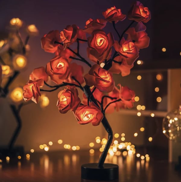 🔥🎁Nyhet 50 % RABATT🔥🌹Den perfekta presenten🎁Forever Rose Tree Lamp