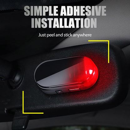 🚗Gratisgåvor kan inte skickas vid enskilda köp.☀️ Solcellsdriven Stöldskyddslampa för Bil – Ljust Skräckvapen, Vandalsäker & Enkel Installation 🔒
